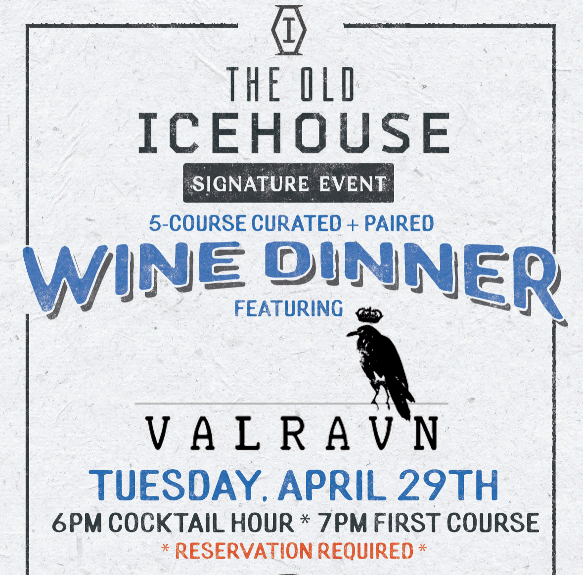 *RESCEHDULED FROM 4/29* Valravn Wine Dinner